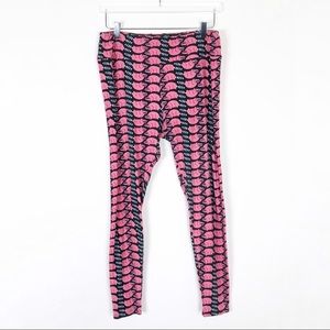 Lularoe LLR Pink and Black Raccoon TC Leggings